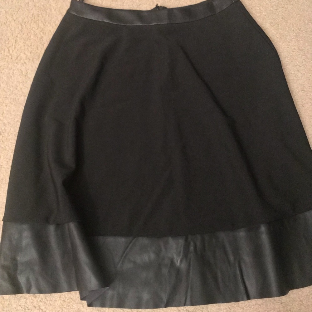 Black high waisted skirt with leather band